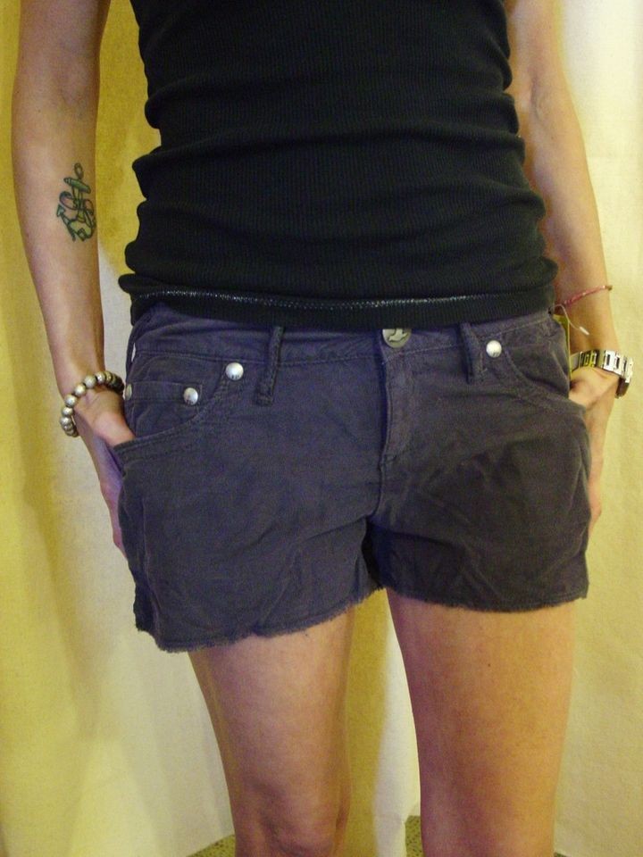 new $ 68 free people corduroy low waist shorts purple