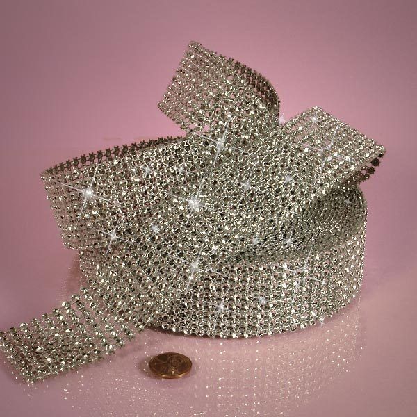 ROW Diamond Mesh Rhinestone Look Bling Bouquet Cake Wrap 1, 3 