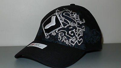 CHICAGO WHITE SOX NIKE LIGATURE SWOOSH FLEX FIT HAT CAP NEW RARE BLACK 