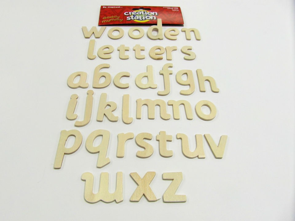 Wooden Letters Alphabet A Z Letter Lower Case 3cm Cardboard Letters 60 