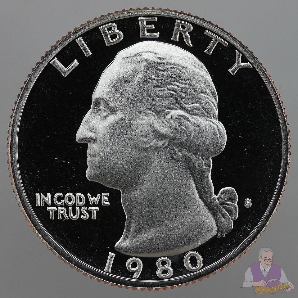 1980 s washington clad quarter gem deep cameo proof us