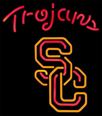 usc ncaa trojans football led beer light neon bar sign