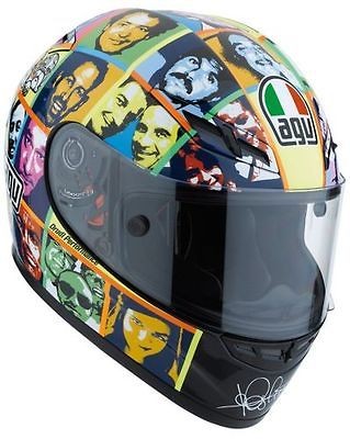 NEW AGV GP TECH FACES/500 VALENTINO ROSSI REPLICA HELMET. LARGE