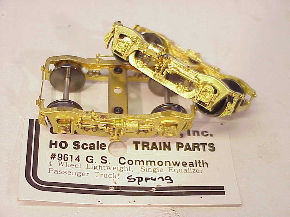 HO BRASS Overland 4 Wheel Commonwealth GS Lightweight Passenger Trucks 