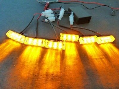 18led amber car truck boat flash strobe emergency light time