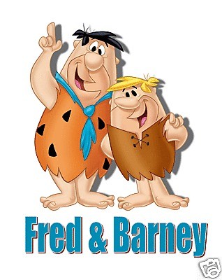 fred barney flintstones t shirt iron on transfer 5x7 time