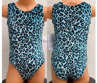 animal turquoise velvet leopard gymnastics leotard