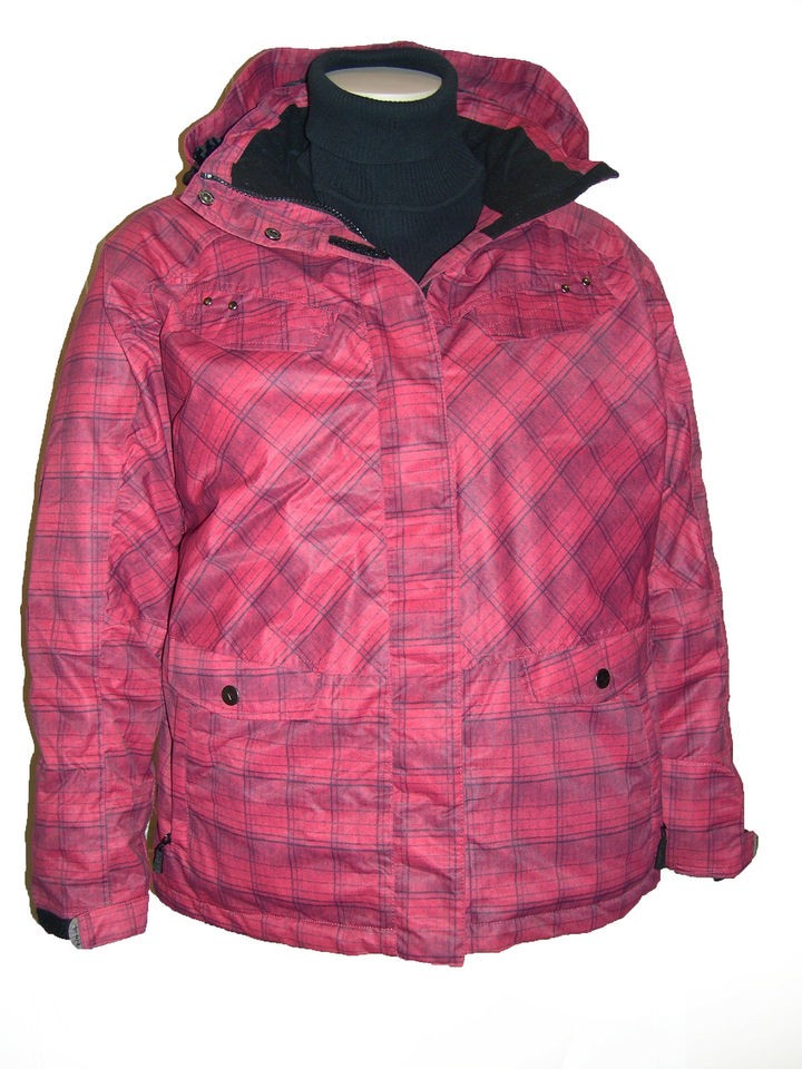 New Womens Plus Size Pulse 1X 2X 3X Red Plaid Ski Snowboard Jacket 