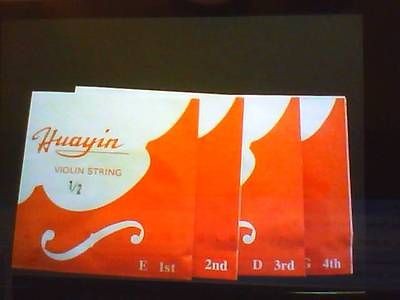 VIOLIN STRINGS New Huayin 1/2 Size Set of 4 (G,D,A,E) SHIPPING IS FREE