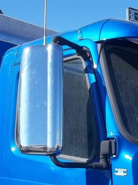 volvo vnl vnm chrome mirror back passengers side time left