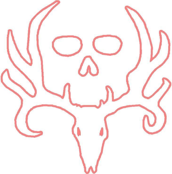 BONE COLLECTOR DEER SKULL STICKER DECAL . HUNTING TURKEY BIRD 10 x 