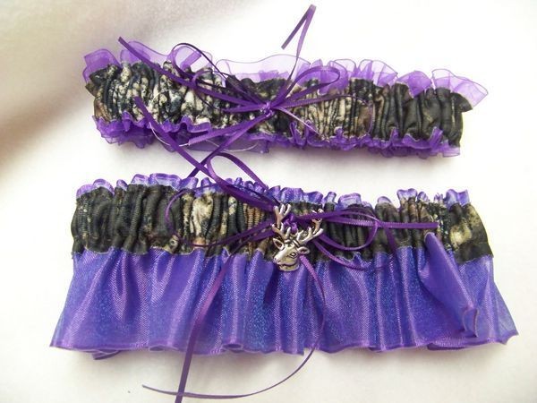 Bridal Garter Set Camouflage Camo Purple MOSSY OAK Camo camouflage ALL 