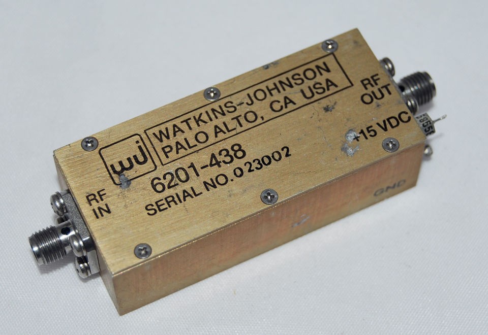 watkins johnson rf amplifier 15vdc 6201 438 from greece time