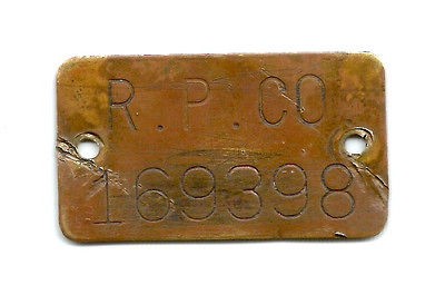 Puerto Rico RALSTON PURINA / NATIONAL PACKING Ponce 50s Tag Placa 