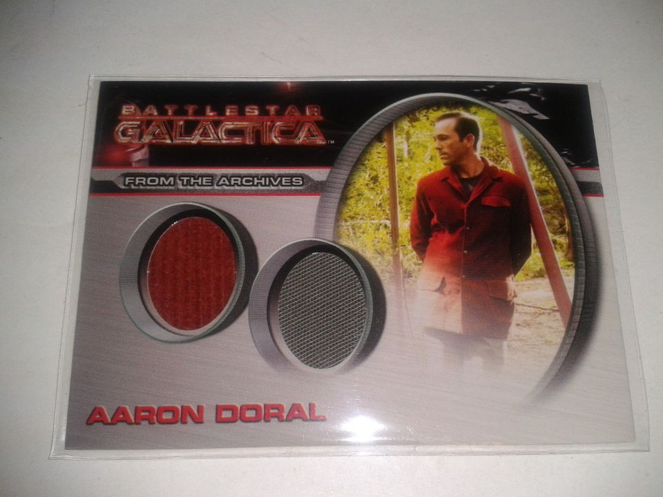 Battlestar Galactica Trading Card Dual Costume Relic DC15 AARON DORAL