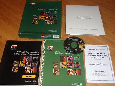 GREGG COLLEGE KEYBOARDING LESSONS 1 20 10TH EDITION ISBN0 07 313849 5