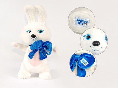 Plush Bunny Hare 25cm10 oficial mascot Sochi 2014 Olympic London 2012 