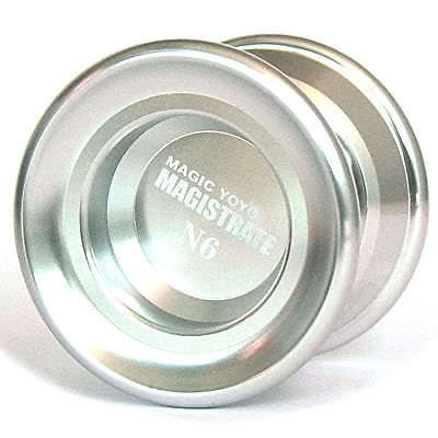 Magic YoYo N6 Magistrate Silver Aluminum Professional Yo Yo + 5 