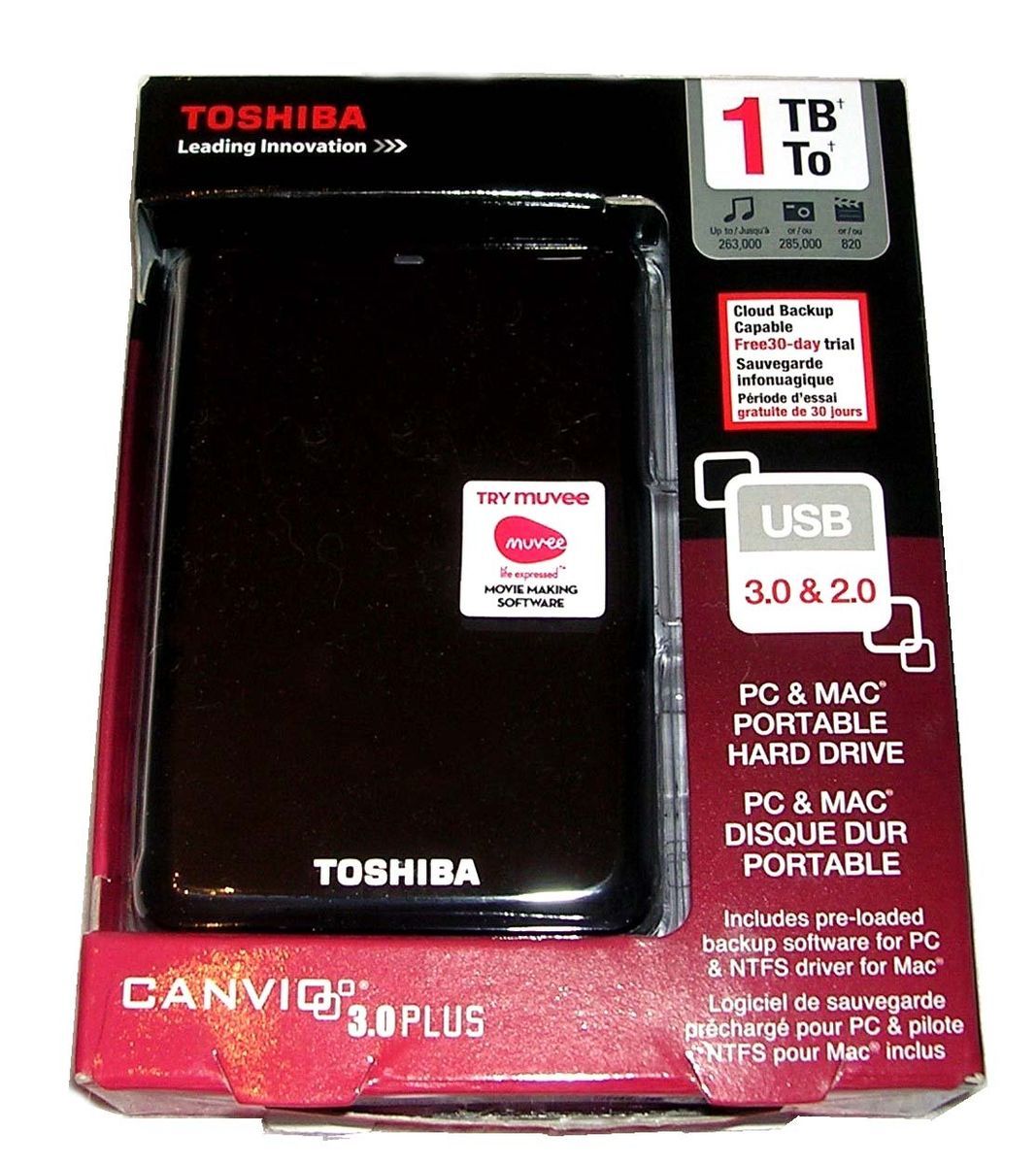 Ultra Slim 2 5 Toshiba Canvio USB 3 1 TB External 5400 RPM Hard Drive 