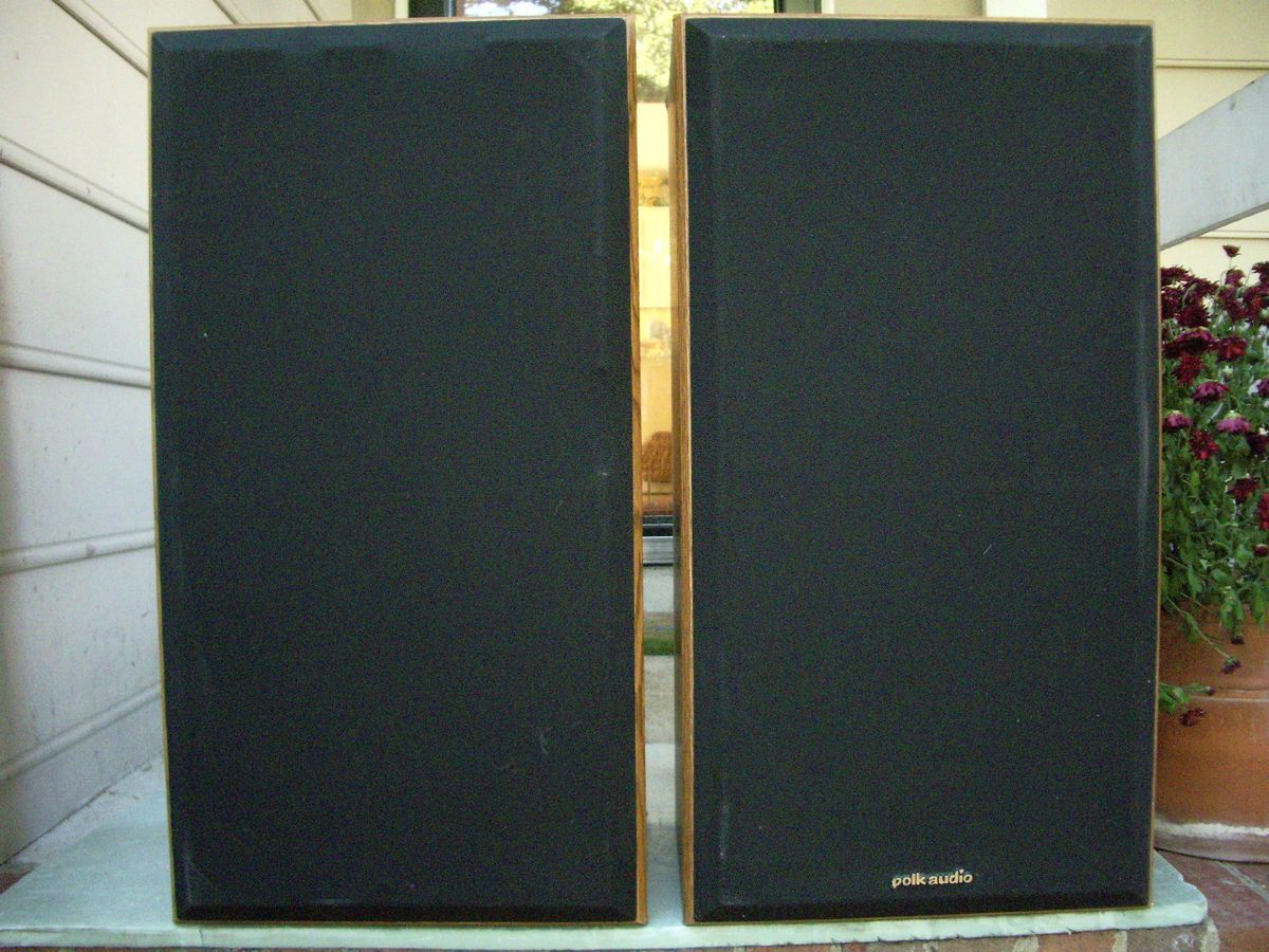Vintage Polk Monitor 10 Speakers in Very Good Condition