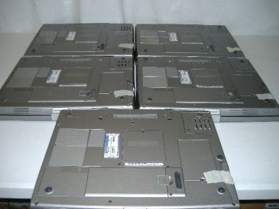 Lot of 5 Dell Latitude D800 Laptops 1600 MHz 1024MB