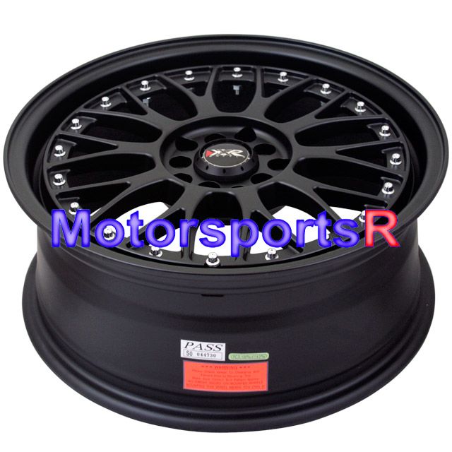 17 17x7 XXR 521 Flat Black Wheels Rims 5x114 3 03 04 07 Acura RSX Type 