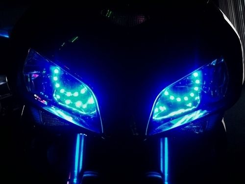 CBR600RR CBR 2009 2010 Hyper LED Halo Angel Eyes Dual Ring Kit 8 Color 