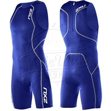 2XU Comp Trisuit SBR Skin Royal Blue Medium Mens Triathlon Racing 