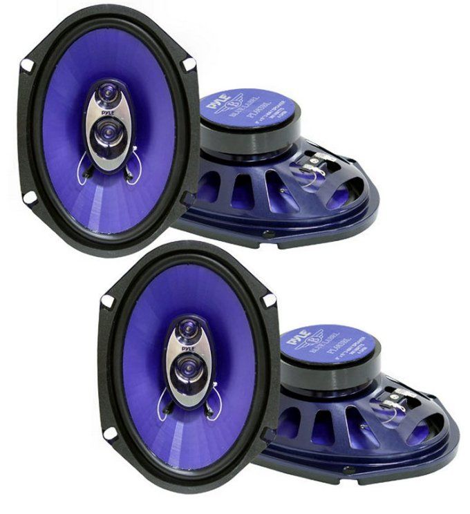 new 4 pyle pl683bl 6x8 360 watt 3 way car speakers