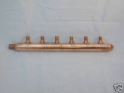 Sioux Chief Copper PEX Manifold 6 Port Closed 3 4 x 1 2