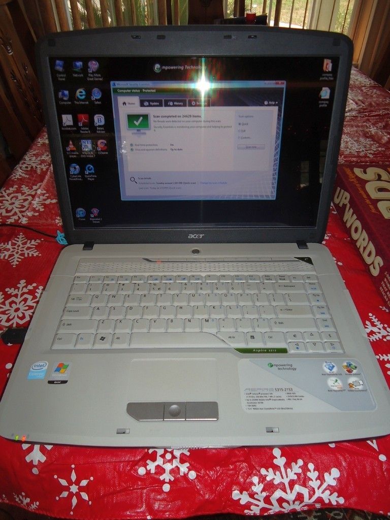 Acer Aspire 5315 80 GB HD 1 GB RAM Vista COA AC CD RW DVD Very Clean 