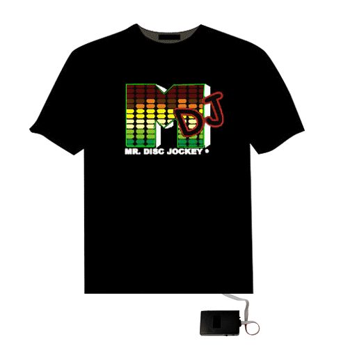   Activated LED Equalizer T Shirt MTV Dance Rave Disco 80s s 3XL