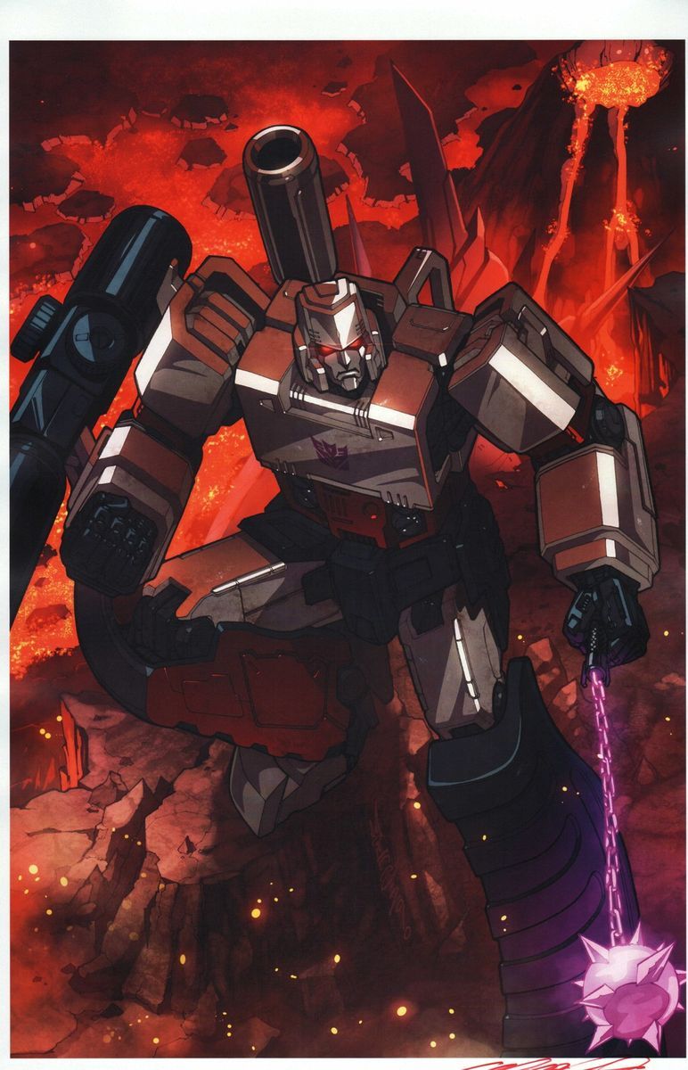 TRANSFORMERS PRINT MEGATRON SIGNED ALEX MILNE COA