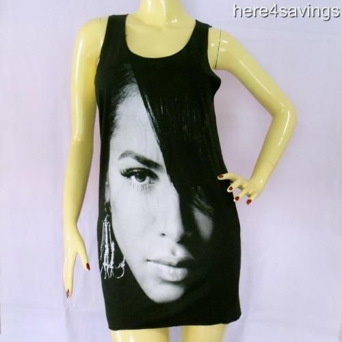 AALIYAH Black Tank Top Urban R B Soul T Shirt SINGLET Hip Hop STAR 