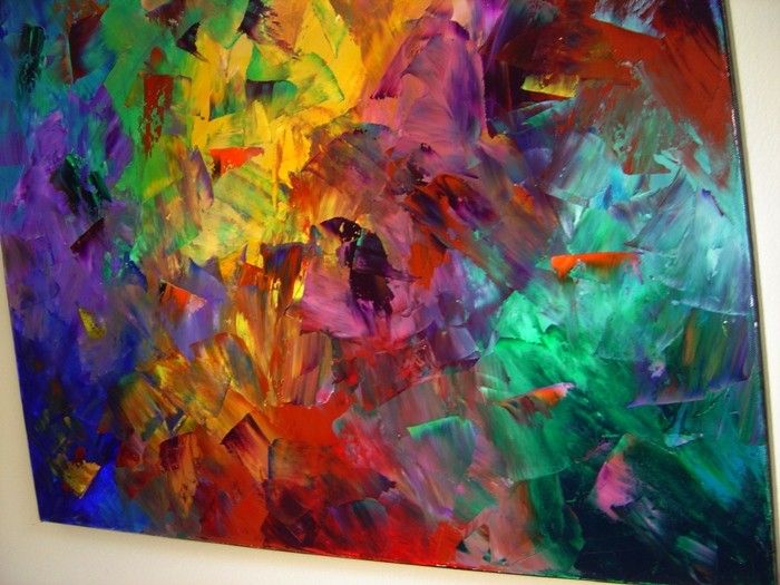   ABSTRACT MODERN OIL KNIFE PAINTING WALL DECOR Eugenia Abramson