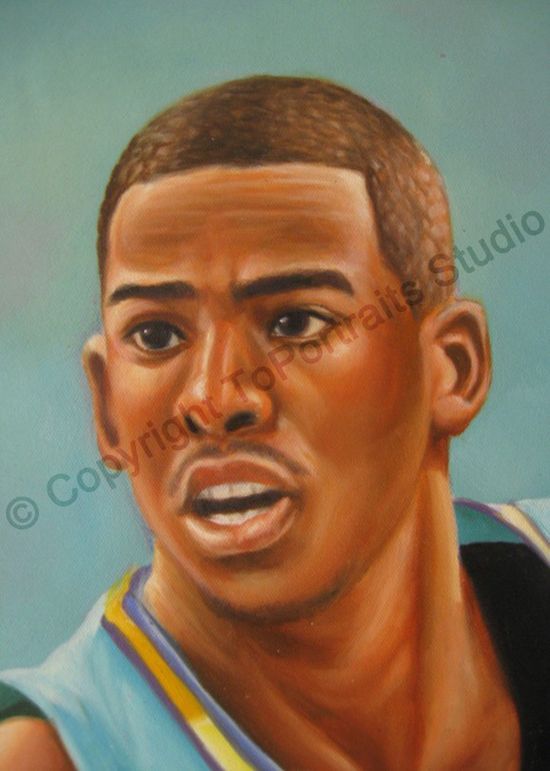 Chris Paul New Orleans Hornets Canvas Card Oil Painting