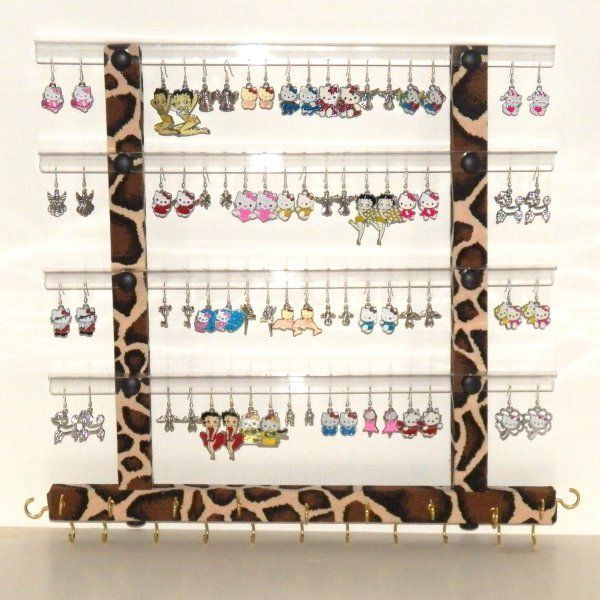 Jewelry Organizer Earring Rack Glitzy Girl Teen Holder