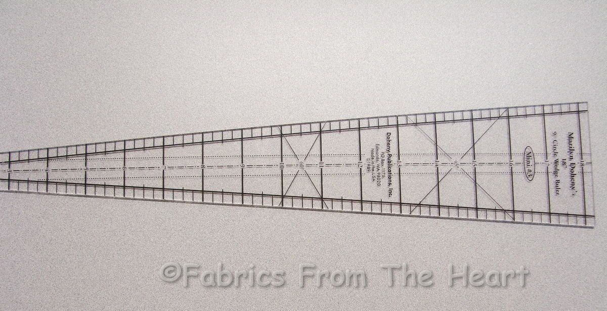 Degree Circle Wedge Acrylic 18 inch Ruler NEW for Quilting Sewing 