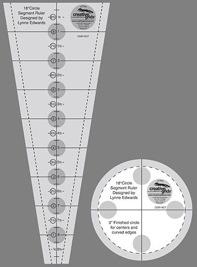 Dresden Plate Creative Grids Quilt Ruler Gripper Dot