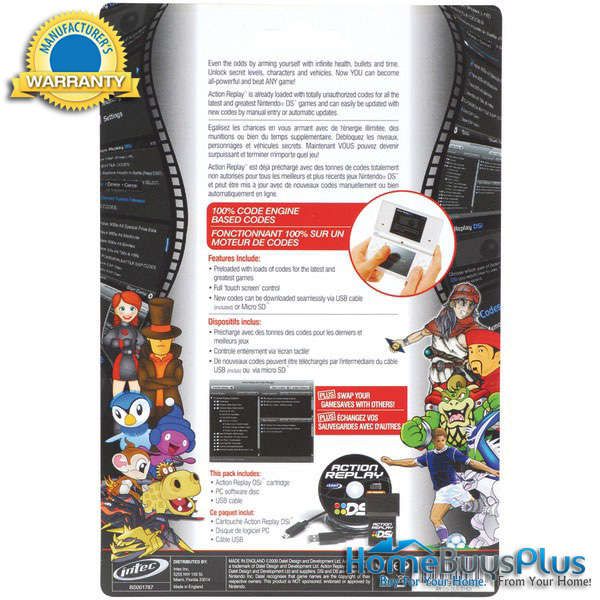   DUS0162 I Nintendo DSi TM DS TM Lite Action Replay Cheat System