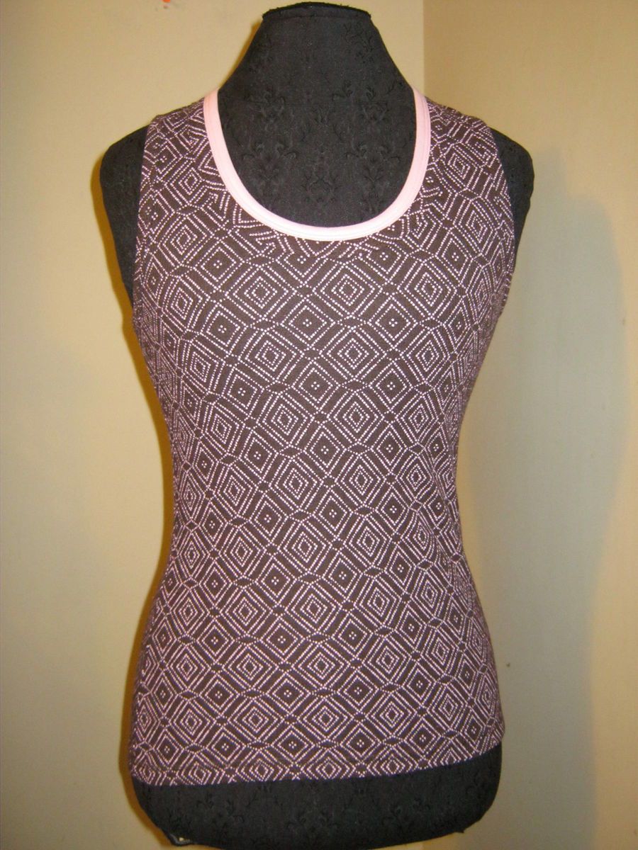 New Brown Danskin Now Active Tank Tank Top SM Stretch Work Out Wear 