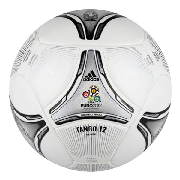 adidas Euro 2012 Glider Ball White/Black/Metallic Silver W44172