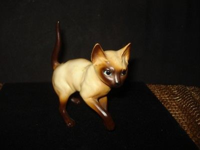 VINTAGE JOSEF ORIGINALS SIAMESE CAT ADORABLE W/LABEL FIGURINE