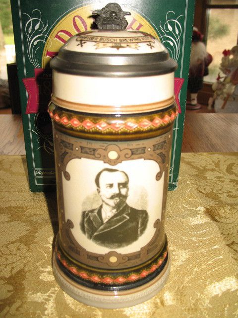 Budweiser Founders Stein CS216 Adolphus Busch