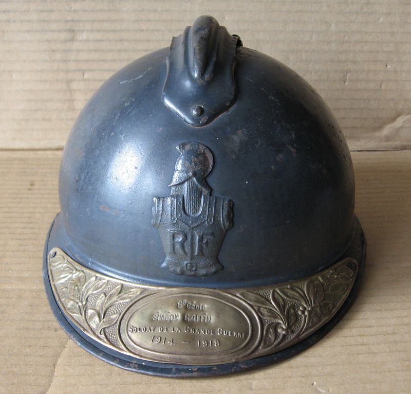 WWI FRENCH ADRIAN OFFICER WWI FRENCH ADRIAN OFFICER VETERAN HELMET M15 