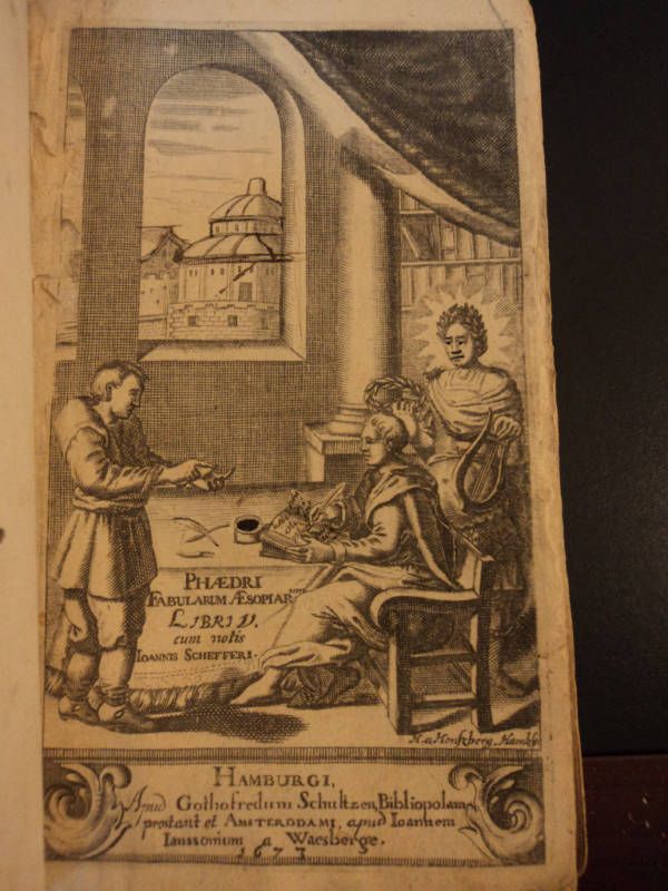 1673 Roman Phaedrus Greek Aesop Fables Fabulae Fabularum Aesopiarum 