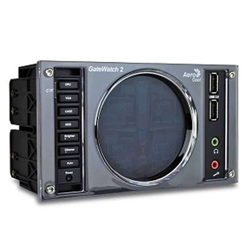 25 Aerocool Gatewatch 2 Dual Bay Front Panel w LCD