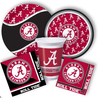 Alabama Crimson Tide College Football Tailgate Birthday Party Supplies 