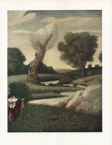 Albert Pinkham Ryder Authentic Vintage Print Made in 1939 The Forest 