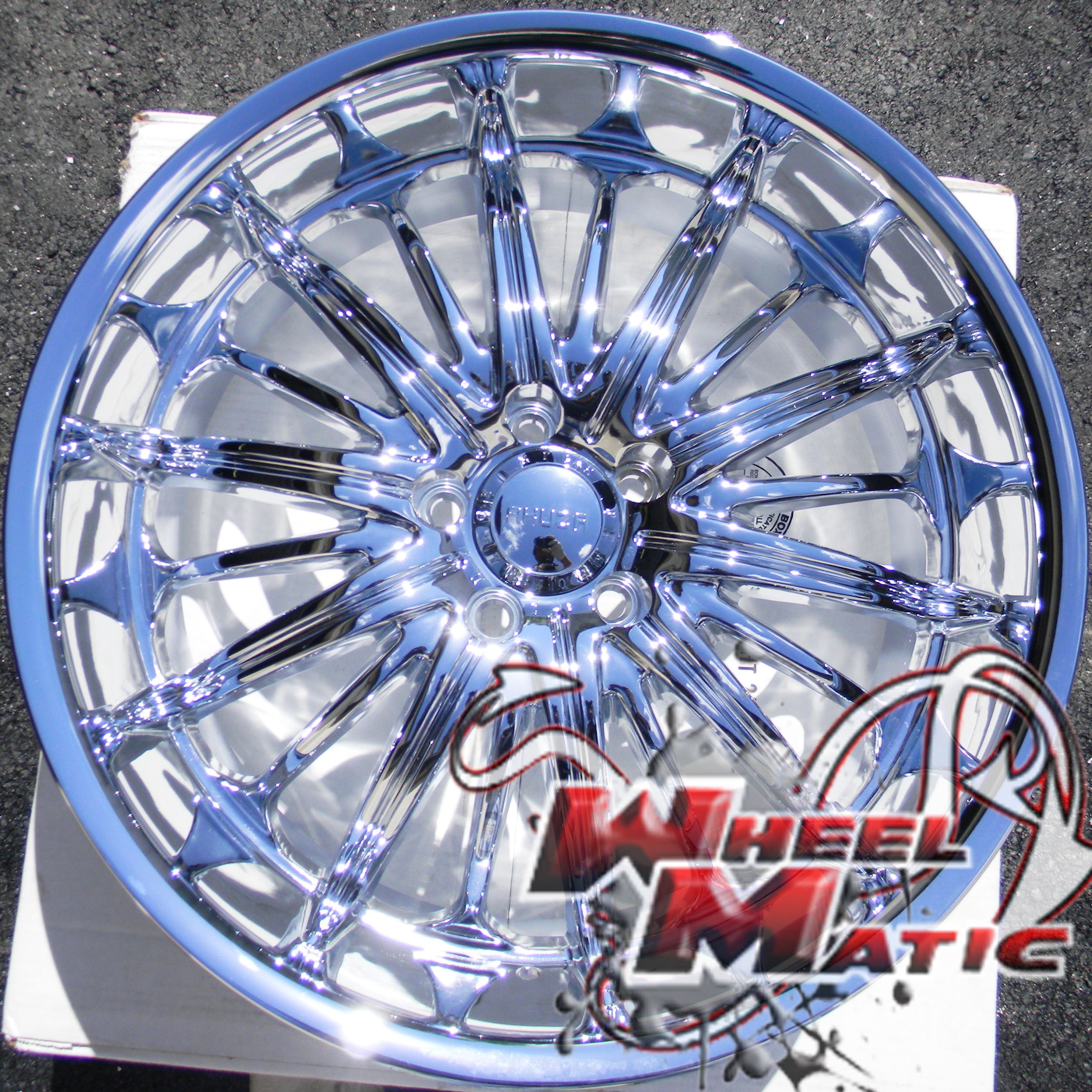 24 Chrome Akuza 761 Rims Tires Tahoe Escalade Colora